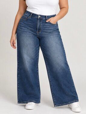 NWT MoCo Boutique High Rise Wide Leg Tummy Control Jeans Size 18W